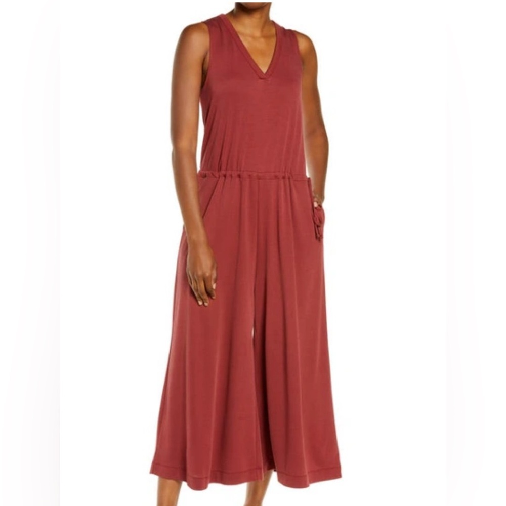 Sweaty Betty Cruise Wide Leg Sleeveless Jumpsuit Falu Red